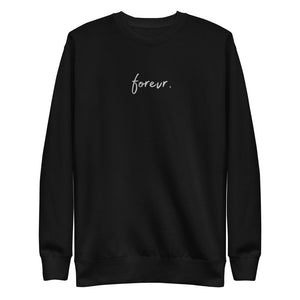 Forevr. Fleece Crewneck (Embroidered White)