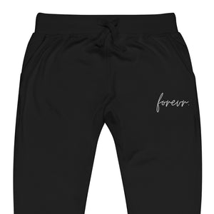 Forevr Fleece Joggers (Embroidered Cursive White)