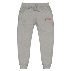 Forevr Fleece Joggers (Embroidered Cursive Red)