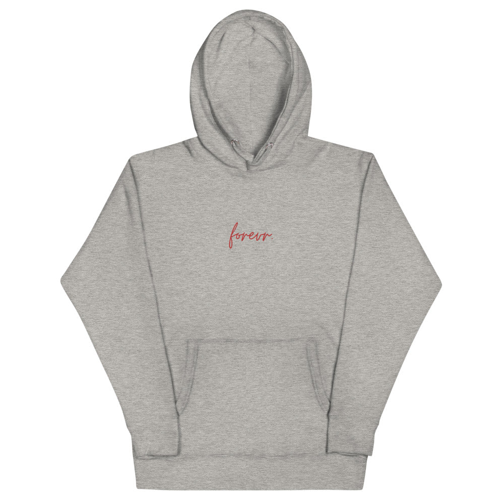 Forevr Hoodie (Embroidered Cursive Red)