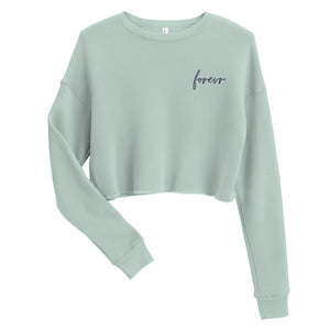 Forevr. Cropped Crew (Dusty Blue)